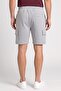 Men Plain Solid Cargo Short, Grey - 4