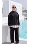 Women's Oversize Tracksuit Set - Sweatshirt and Pants - 3