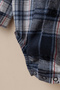 Baby Boy Buttoned Plaid Checkered 100% Cotton Shirt Collar Snap Fastener Bodysuit - 2