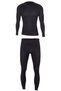 Black Color Lycra Thermal Underwear Set Suitable for Men's Outdoor Sports - 3