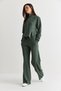 Women's Petrol Green Flywheel Detailed Cardigan Ribbed Trousers Modal Pique Set 604 60286554 - 2