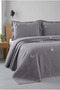 3D Butterfly Embroidered 100% Cotton 3 Piece Double Pique Set - 4