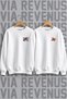 Tom and Jerry Printed Lover's Matching Wide-Fit Sweatshirt - 2-Piece Set