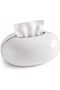 Modern Oval Tissue Box Cover, Premium ABS Plastic Facial Tissue Holder for Bathroom, Living Room, Bedroom & Office, Decorative Napkin Dispenser, Elegant Home Decor, White, Cream & Black