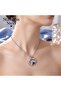 Silver Color Dolphin Starry Sky Design Steel Necklace - 2