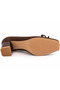 Women's Stylish Bow Detailed Square Toe Block Heeled Casual Shoes - 7