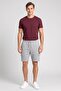 Men Plain Solid Cargo Short, Grey - 2