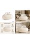 Modern Oval Tissue Box Cover, Premium ABS Plastic Facial Tissue Holder, Decorative Tissue Dispenser for Bathroom, Living Room, Bedroom & Office, Glossy Finish, Cream - 6