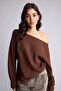 Regular Fit Boat Neck Knitwear Basic Sweater (26 Wn) - 3