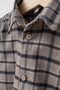 Baby Boy Plaid Patterned Collared Long Sleeve Shirt Bodysuit with Snap Fasteners - 2