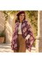 Flr-5025 Bitter Brown Abstract Floral Pattern Bamboo Long Shawl - 6