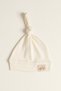 0-6 Months Unisex Baby Car Emblem Detailed 100% Cotton Interlock Tie-Up Beanie Set of 4 - 4