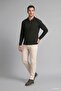 Regular Fit Buttoned Polo Collar Basic Sweatshirt I2039Ax26Wn