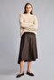 Pencil Checkered Midi Skirt (26 Wn) - 2