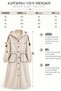 Bohem Design Hooded Ecru Denim Trench Coat - 3