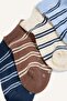Seamless Striped Non-Slip Sole 4-Piece Cotton Booties Socks for Baby Boy I5366A5Ns - 3