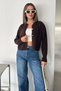 Women's Baby Collar Buttoned Basic Knitwear Cardigan - 4