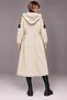 Bohem Design Hooded Ecru Denim Trench Coat - 2