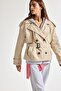Water Repellent Regular Fit Belted Twill Short Trench Coat (26 Au) - 4