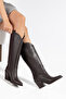 Women's Cowboy Boots Pointed Toe Thick Heel Simple Western Boots - 4