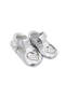 Alina Genuine Leather Heart First Step Baby Shoes Silver