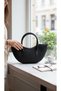 Women's Straw-Looking Shoulder Bag – Casual Bag with Black Handle - 5
