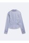 Skinny Fit Striped Blue Shirt - 4