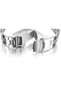 24mm Diameter Curved Tip Silver Color Watch Band - 3