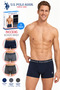 Men'S, Licensed, Uspa, Cotton, Flexible Waistband, Comfort, 3-Piece Boxer Set - 4