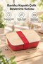Stainless Steel Lunch Box with Bamboo Lid, 17 X 11 X 6.5 cm - 2