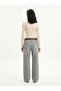 Slim Fit High Collar White Sweatshirt - 2