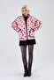 Polka Dot Welsoft Plush Fabric Design Coat - 7
