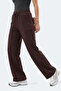 Melora I Women's Wide Leg Brown Sweatpants