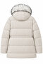 Women's Hooded Fur Detailed Long Puffer Coat with Adjustable Waist. - 3