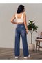 Women's High Waist Elastic Wide Leg Jeans - 3