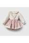 Pinky Carousel Embroidered Baby Girl Salopet Set - 3