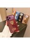 Orange Luxury Leopard Pearl Motif Case Compatible with Apple iPhone 18 Pro - 2
