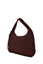 Women's Burgundy Braided Suede Shoulder Bag Wb320006So - 6