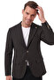 Men's Slim Fit Lycra Black Blazer Jacket – Seersucker Textured Flexible Double Buttoned Sports Jacket 2600813 - 2