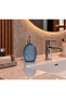 Colored Glass Liquid Soap Dispenser, 400ml, Blue