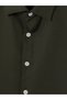 Khaki Slim Fit Dobby Men's Shirt - 2