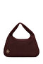 Women's Burgundy Braided Suede Shoulder Bag Wb320006So