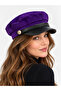 Women's Suede Winter Newsboy Cap Captain Hat - 4