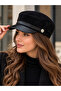Women's Suede Winter Newsboy Cap Captain Hat - 3