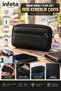 Black 19X9X3 cm Men's Leather Look Belt Bag Phone Holder Zippered Waist Bag