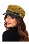 Women's Suede Winter Newsboy Cap Captain Hat