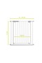 Metal Safety Gate for Children 75-80 cm White - Open'n Stop Safety Gate - White - 75 to 80 cm - 2