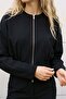 Zippered Jacket - Black - 2