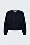 Zippered Jacket - Navy Blue - 3