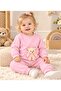 100% Cotton Seasonal Teddy Bear Ribbed Bottom and Top 2-Piece Baby Set - 3